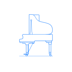 Furniture Piano Steinway Grand Piano Model S Outline Svg Vector, Free Vectors File